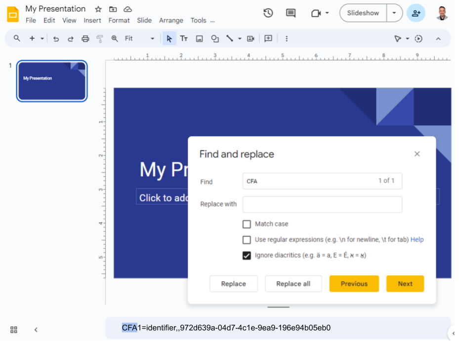 CFA as inline content in Google Slides